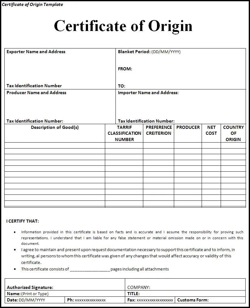 Certificate of Origin Online USA for Smooth International Trade